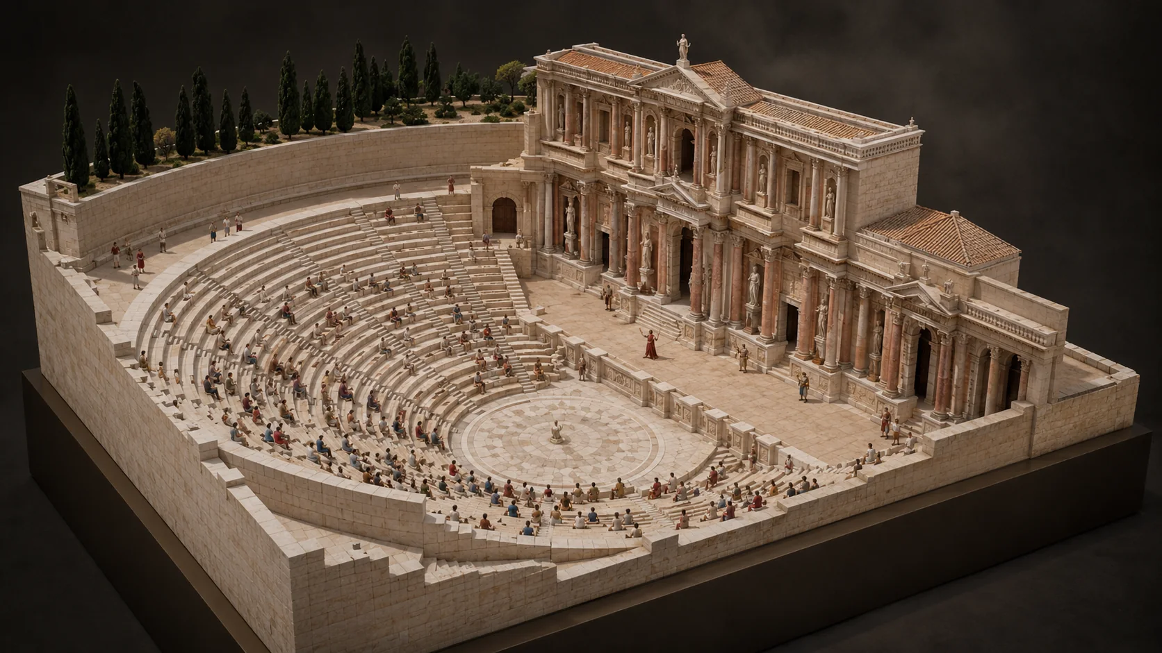 Reconstrucción visual del Teatro Romano de Cartagena