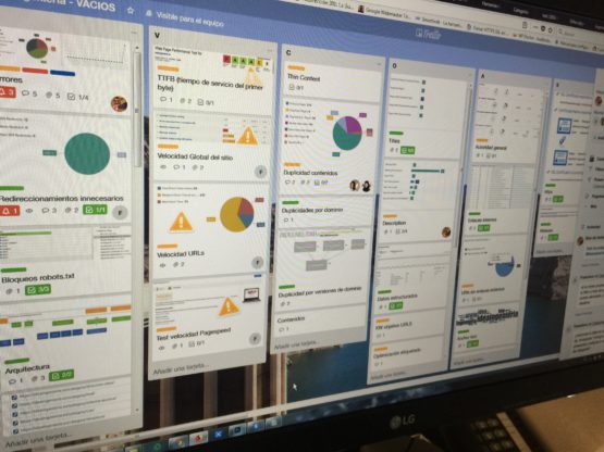 Panel de control SEO optimización y posicionamiento web
