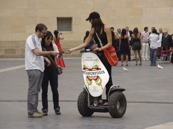 Acción publicitaria en Segway - Brande Comunicación