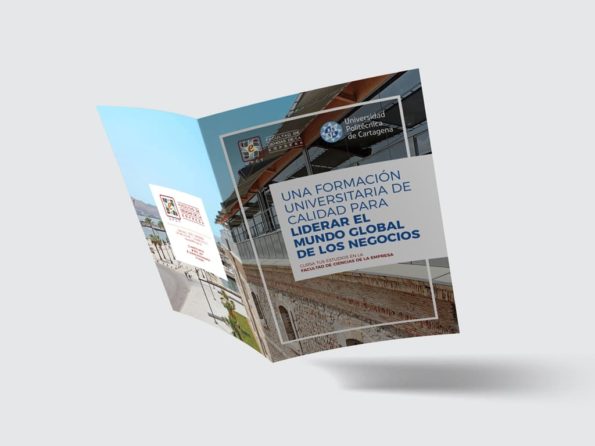 Diseño díptico Universidad Politécnica de Cartagena