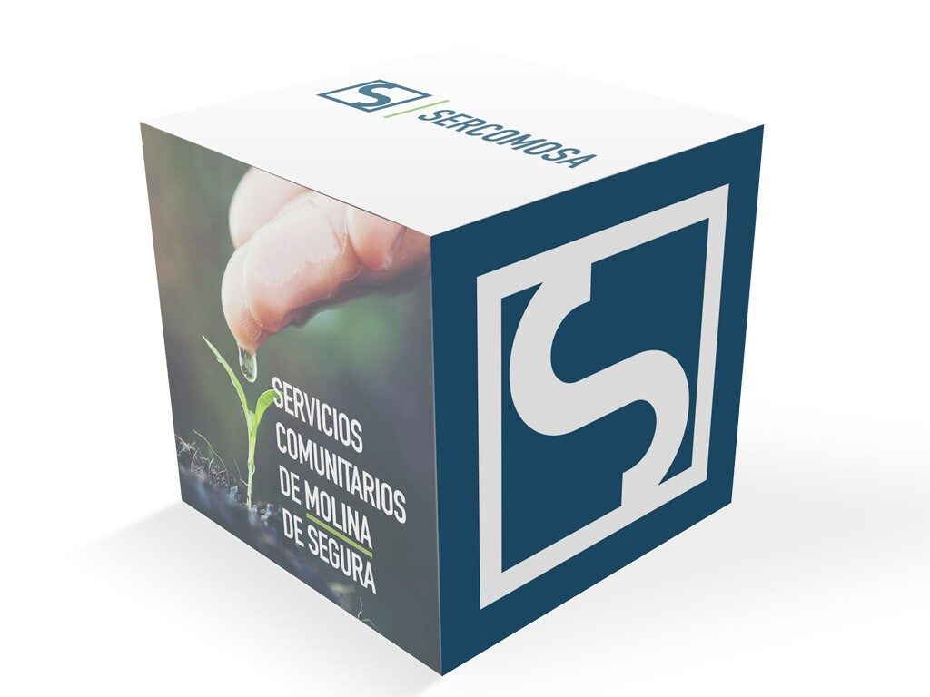 Diseño cubo personalizado decorativo Sercomosa