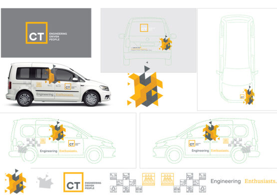 Diseño rotulación furgoneta ingeniería CT Ingenieros
