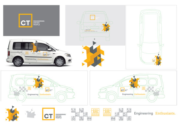 Diseño rotulación furgoneta ingeniería CT Ingenieros