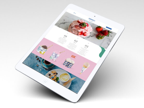 diseño landingpage mini website heladería