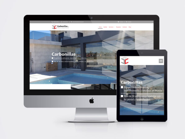 diseño página web Grupo Constructor Carbonillas
