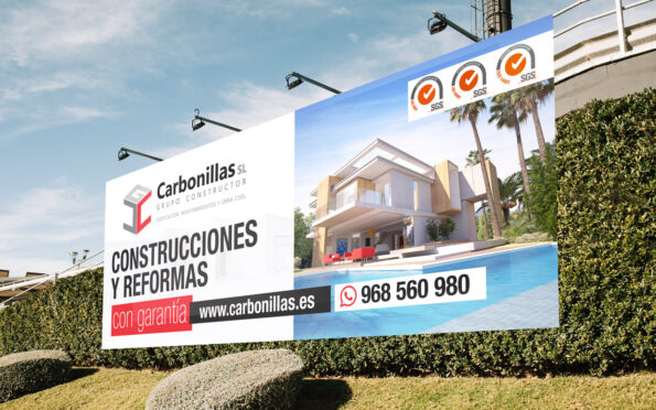 diseño valla carretera publicitaria promoción inmobiliaria
