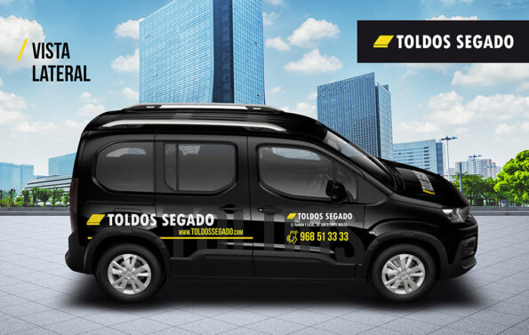 Ejemplo diseño rotulación furgoneta empresa