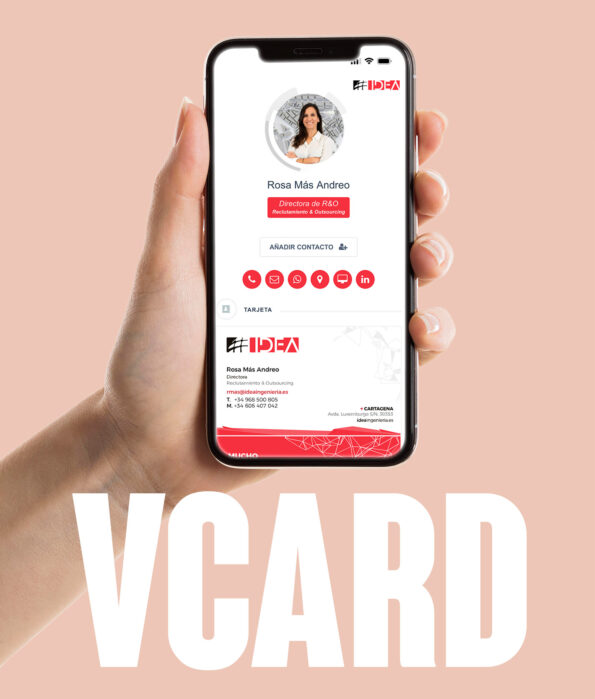 Diseño de tarjetas de visita digitales vcard