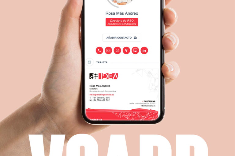 vcard-idea-rosa Diseño de tarjetas de visita digitales vcard