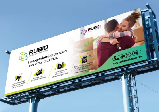 Diseño valla de carretera de 8x3 publicidad